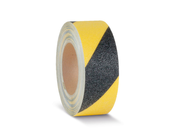 m2-csúszásgátló szalag™, Easy Clean, fekete/sárga, tekercs 50 mm x 18,3 m