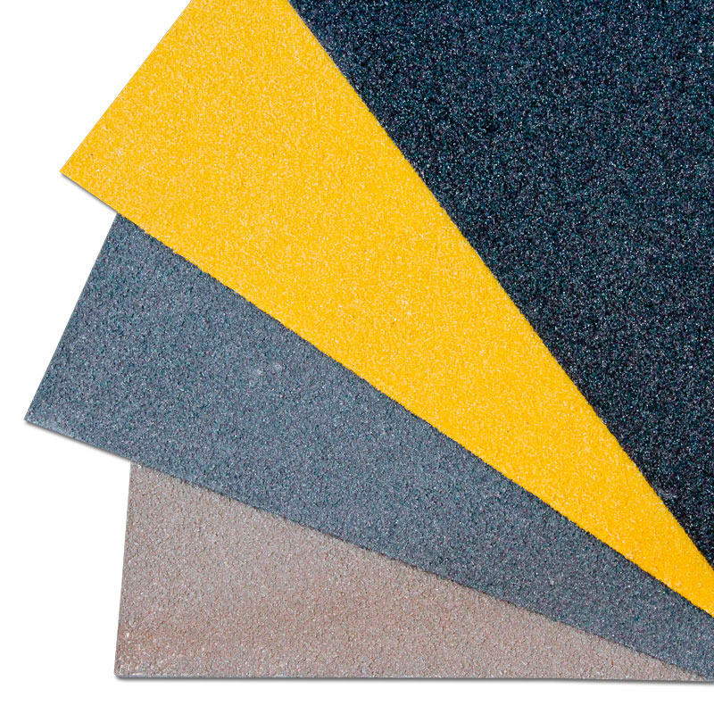 Placa antideslizante fibra de vidrio, medio, amarillo, 750 x 1000 mm
