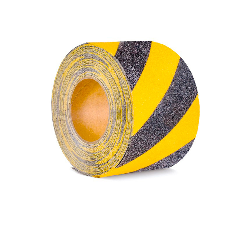 Protišmyková páska, Basic, čierno-žltá, rola 100 mm x 18,3 m