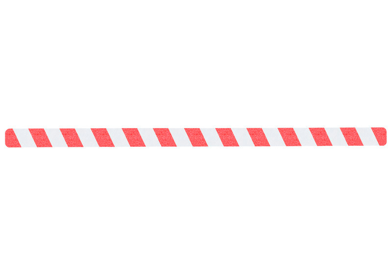 m2 sklisikker merking™, advarselsmarkering, rød/hvit, stripe 50 mm x 1000 mm, 10 stk./pakke