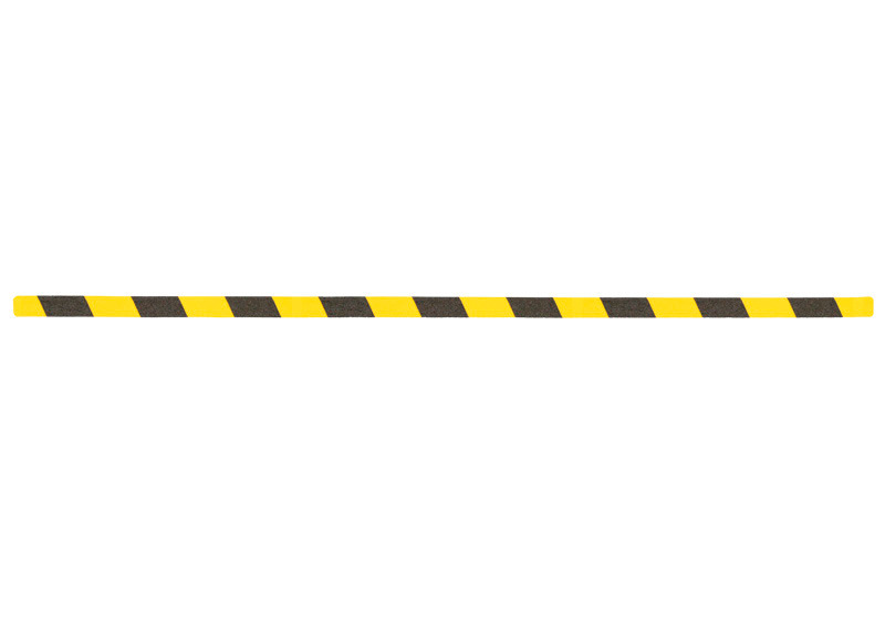 m2-csúszásgátló szalag™, figyelmeztető jelzés, fekete/sárga, csíkban 25 x 1000 mm, cs.e. = 10 db
