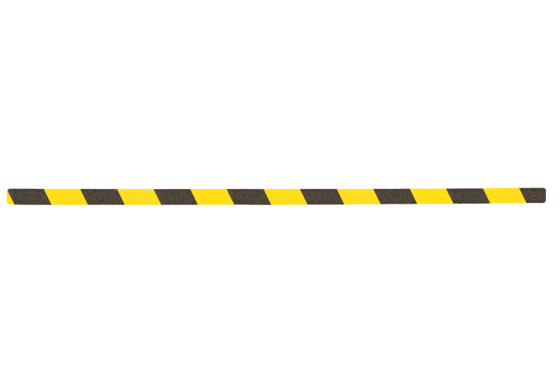 m2 skridsikker afmærkning™, advarsel, sort/gul, stribe 25 x 800 mm, stk. pr. pakke = 10 stk.
