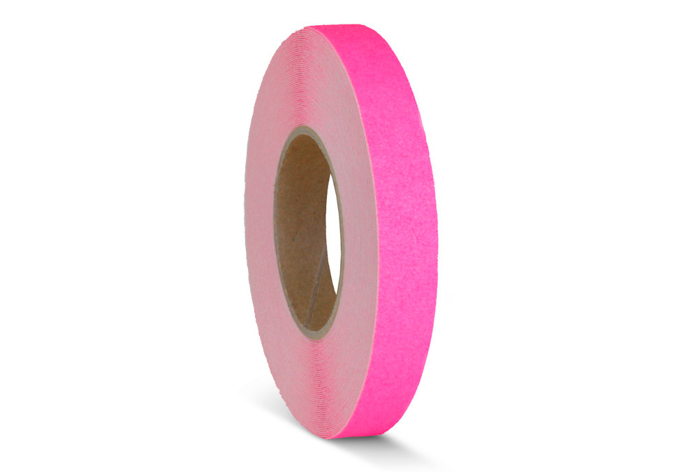 m2 anti-slip tape™, signal colour, pink, roll 25 mm x 18.3 m