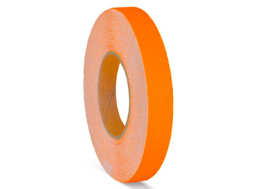 m2 antislip tape™, signal colour, orange, roll 25 mm x 18.3 m
