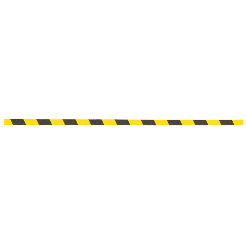 m2-Antirutschbelag™, verformbar, schwarz/gelb, Einzelstreifen, 25 x 1000 mm,VE=10 St
