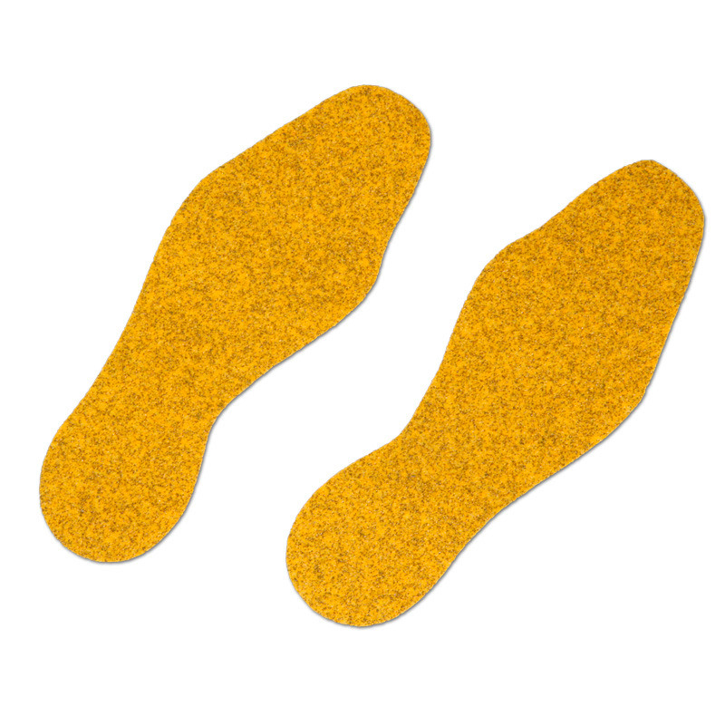 m2-Antirutschbelag™, Hinweismarkierung, Public 46, gelb, Schuhform,95 x 265 mm (1Paar),VE=10 St