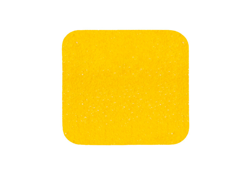 Tapis antidérapant m2, universel, jaune, bandes individuelles, 140 x 140 mm, UV=10 pièces