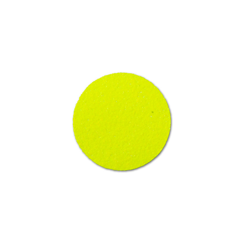 Tapis antidérapant m2, marquage d'indication, Universel, jaune signal, cercle, 90 mm, UV=50 pièces