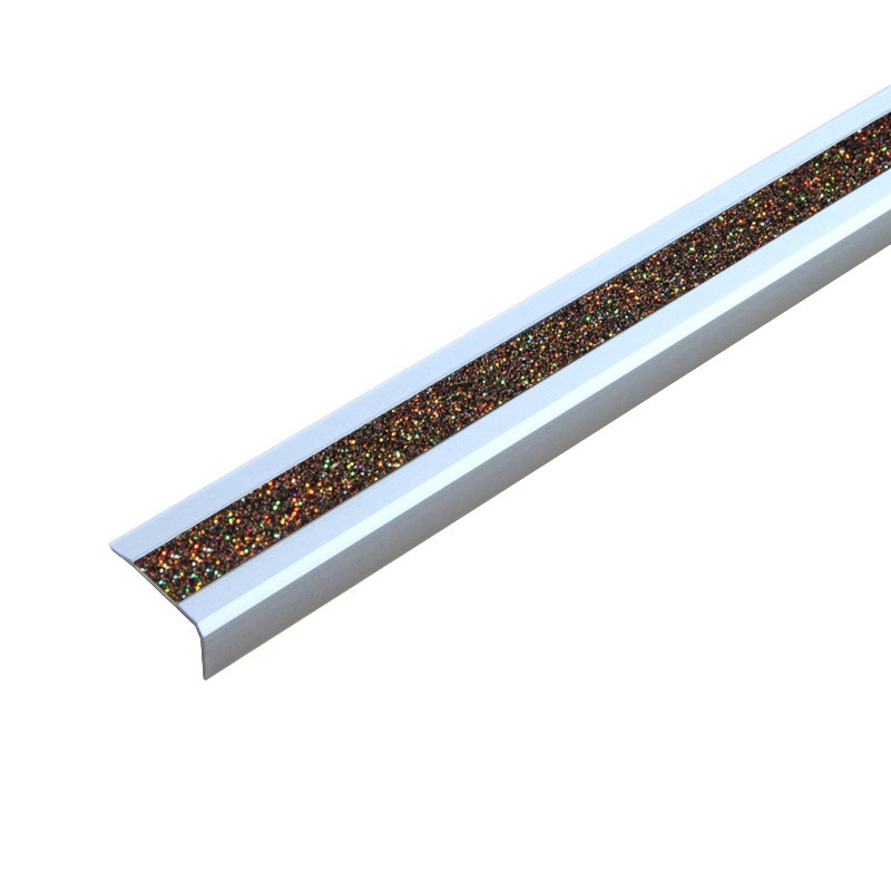 Csúszásgátló lépcsőprofil, alumínium m2, GlitterGrip, arany, sz 610 mm, ragasztható