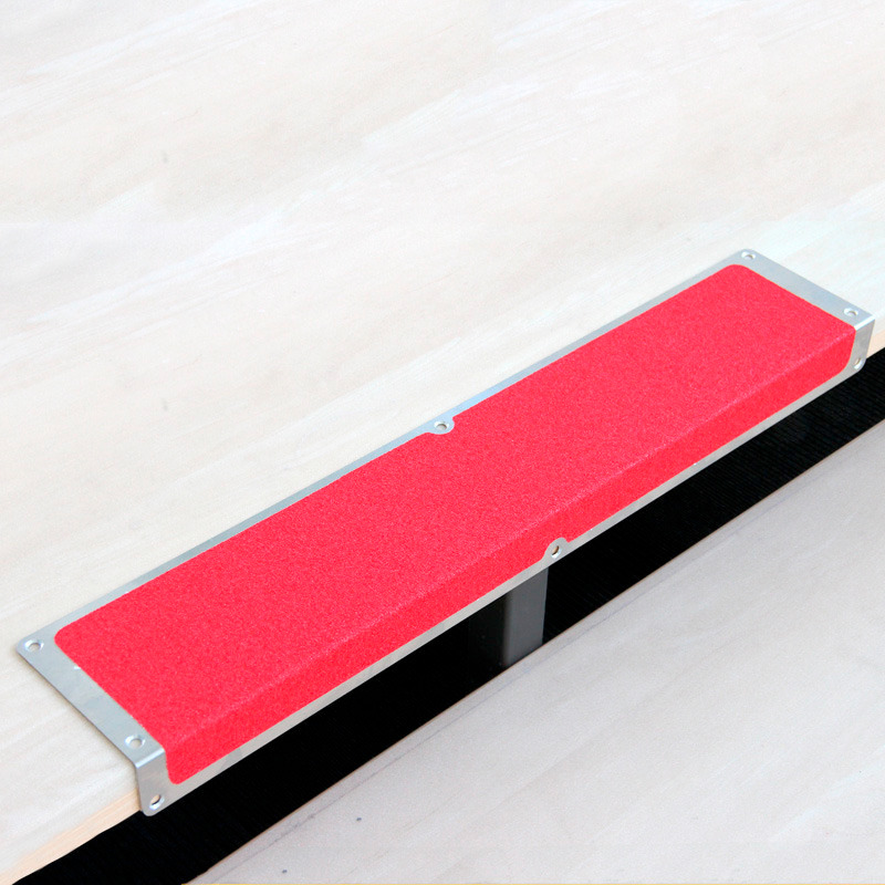 Krawędziowy profil antypoślizgowy, aluminium m2, Universal, czerwony, szer. 635 mm