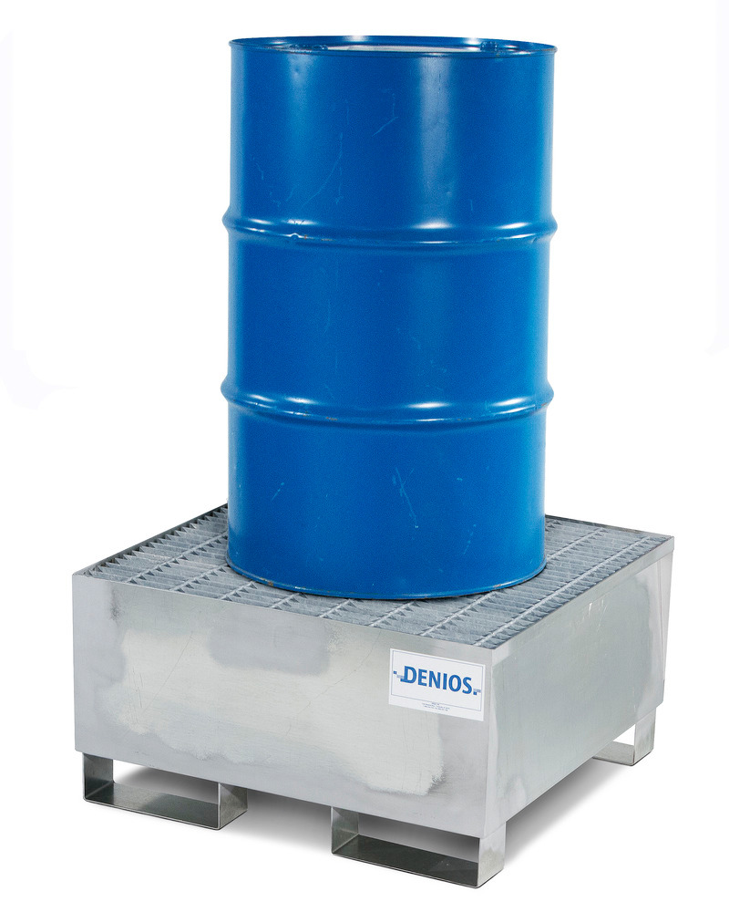 Spill Containment Pallet 1 Drum Capacity Removable Grating