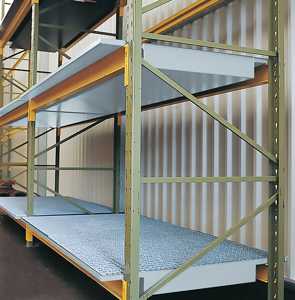 Galvanized Sump Insert for Pre-Existing Pallet Rack System - 96