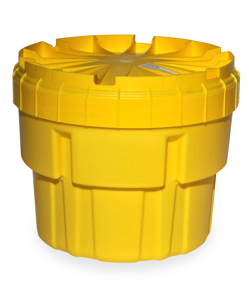 Drum overpack in polyethylene (PE), with UN approval and screw lid, 76 litre volume