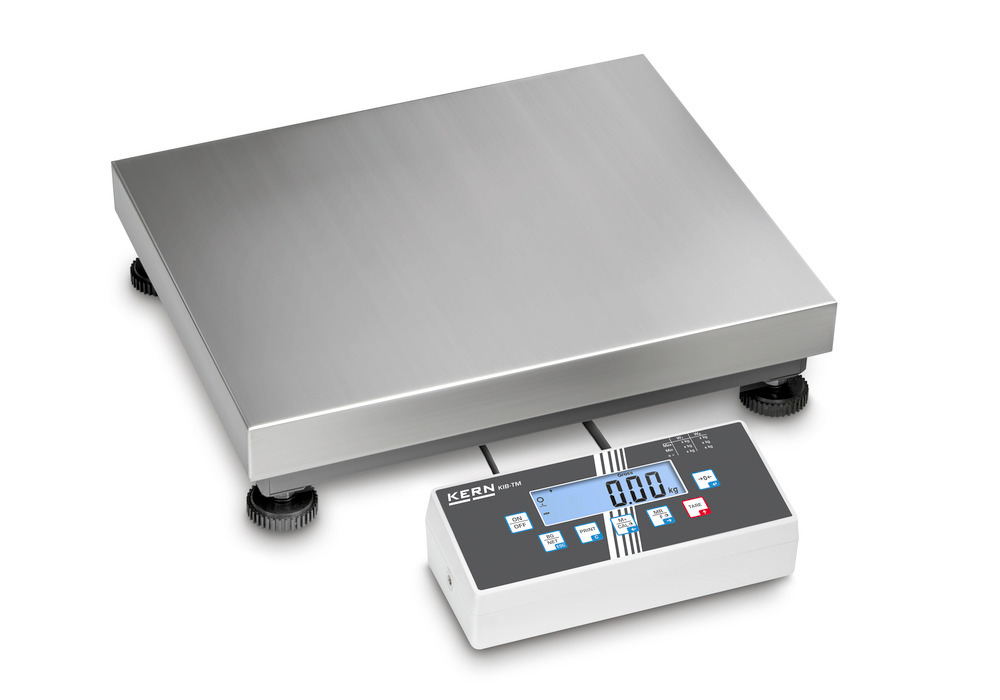 KERN two-range platform scale IOC, IP 65, verifiable, to 60 kg, weighing plate 400 x 300 mm