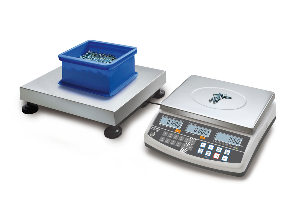 KERN counting scale CCS, up to 1.5 t, min. part weight 1.0 g/unit, weighing plate 840 x 1300 mm