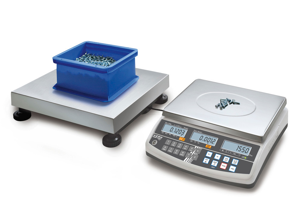 KERN counting scale CCS, up to 300 kg, min. part weight 0.5 g/unit, weighing plate 650 x 500 mm