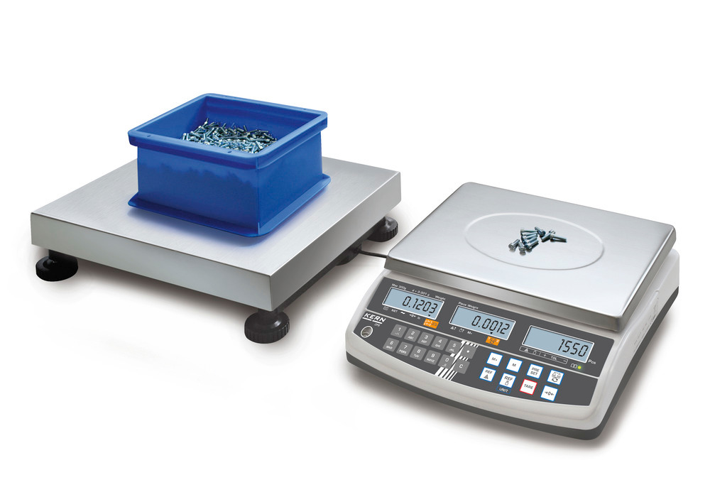 KERN counting scale CCS, up to 150 kg, min. part weight 0.5 g/unit, weighing plate 650 x 500 mm