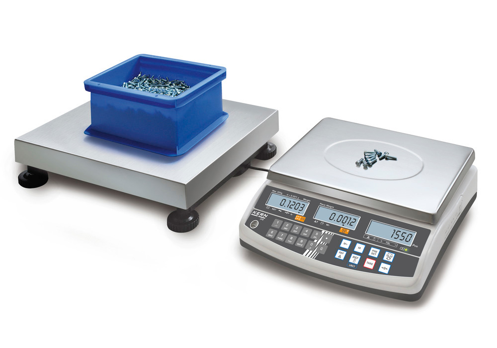 KERN counting scale CCS, up to 60 kg, min. part weight 1.0 g/unit, weighing plate 500 x 400 mm