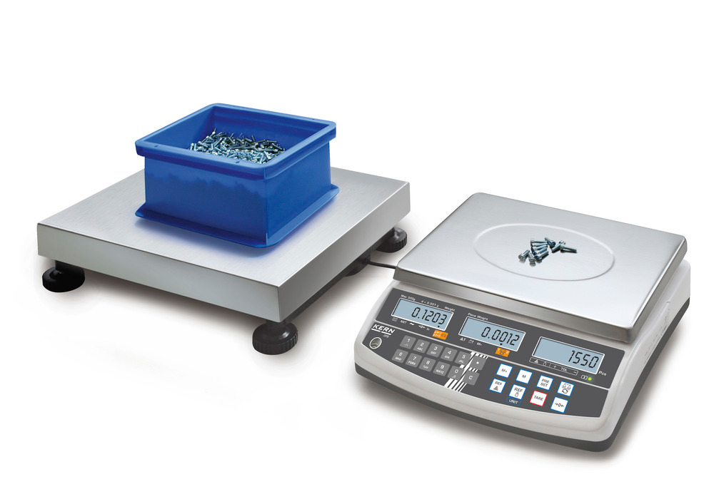 KERN counting scale CCS, up to 60 kg, min. part weight 1.0 g/unit, weighing plate 400 x 300 mm