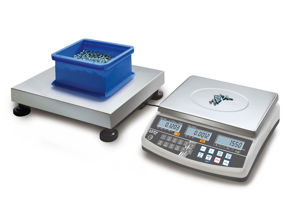 KERN counting scale CCS, up to 6 kg, min. part weight 0.05 g/unit, weighing plate 230 x 230 mm