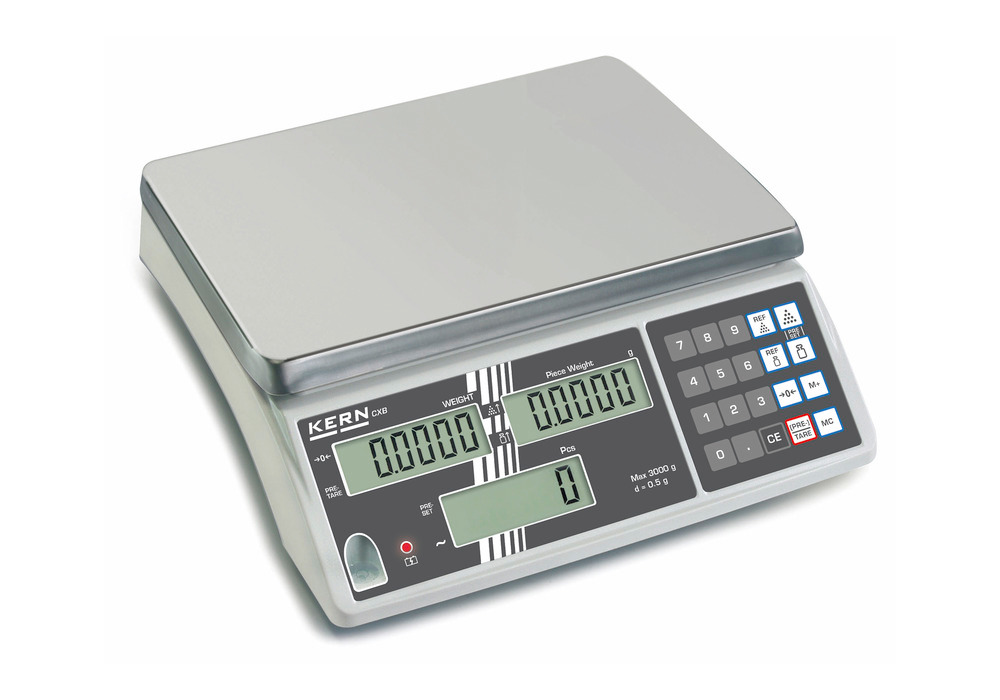 KERN counting scale CXB, verifiable, up to 30 kg, min. part weight 10.0 g/unit