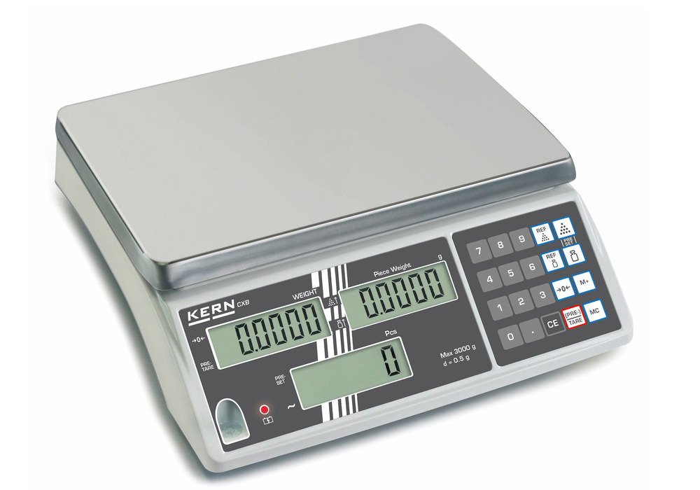 KERN počítacia váha CXB, až do 30 kg, min. hmotnosť dielika 10,0 g / kus