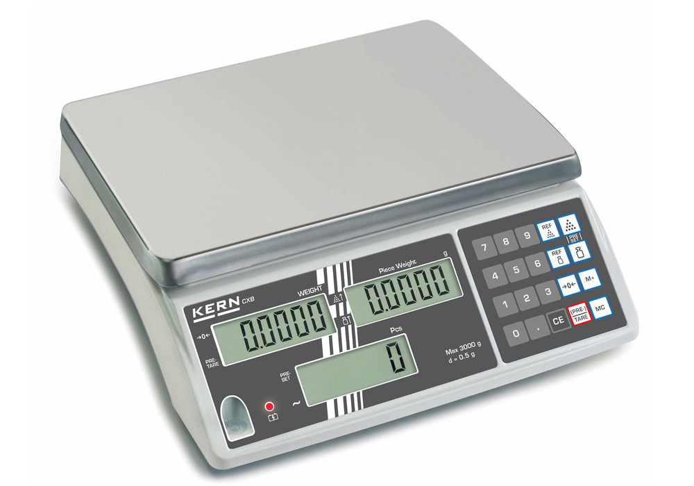 KERN counting scale CXB, up to 6 kg, min. part weight 2.0 g/unit
