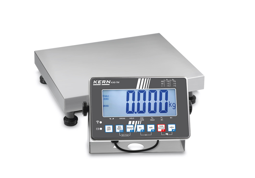 KERN st steel platform scale SXS, IP 68, verifiable, to 150 kg, weighing plate 650 x 500 mm