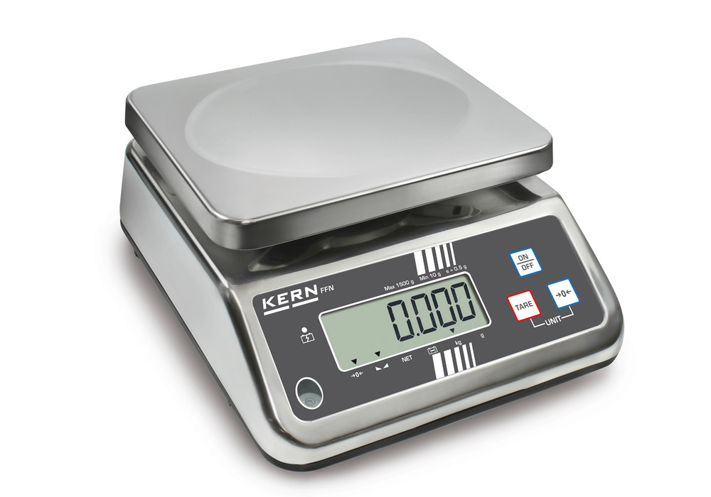 KERN nerezová stolová váha FFN, IP 65, až do 6 kg