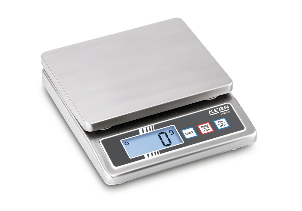 KERN nerezová stolová váha FOB, IP 65, až do 5 kg