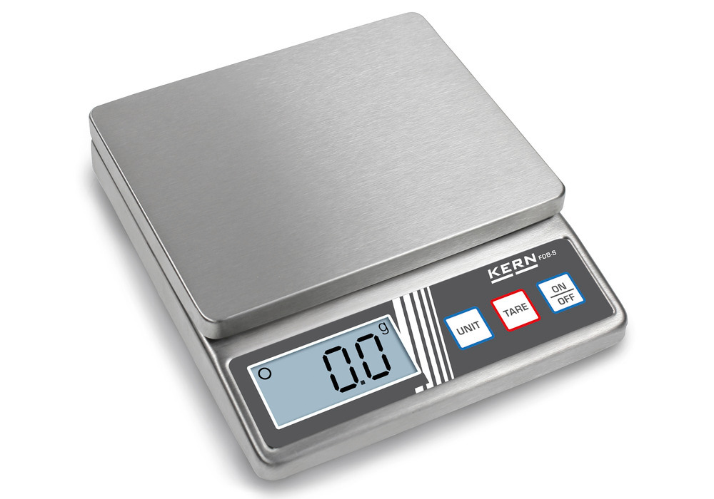 KERN stainless steel bench scale FOB, up to 0.5 kg