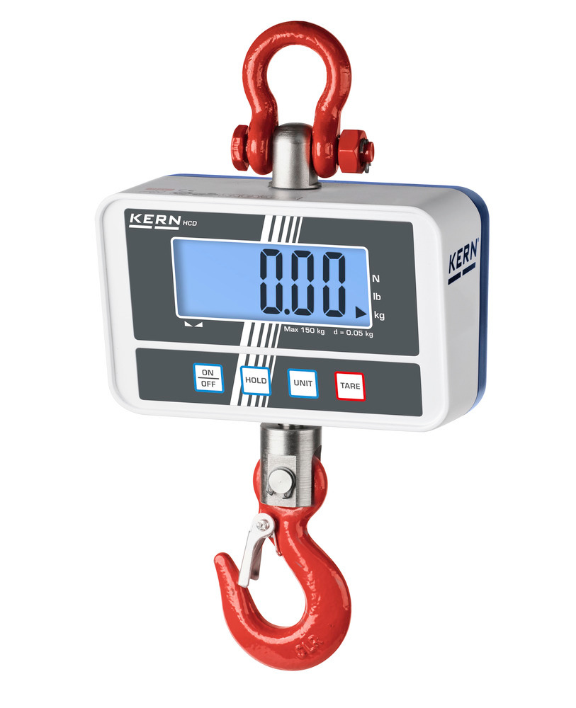 KERN premium two-range hanging scale HCD, up to 150 kg