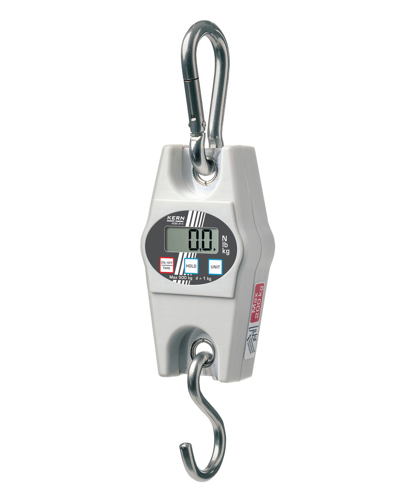 KERN hanging scale HCB, up to 500 kg, d = 1 kg