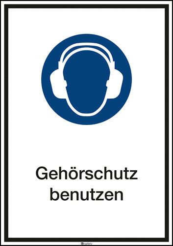 Kombischild "Gehörschutz benutzen", ISO 7010