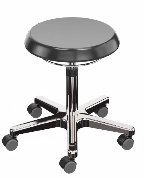 Work stool PU, aluminium base