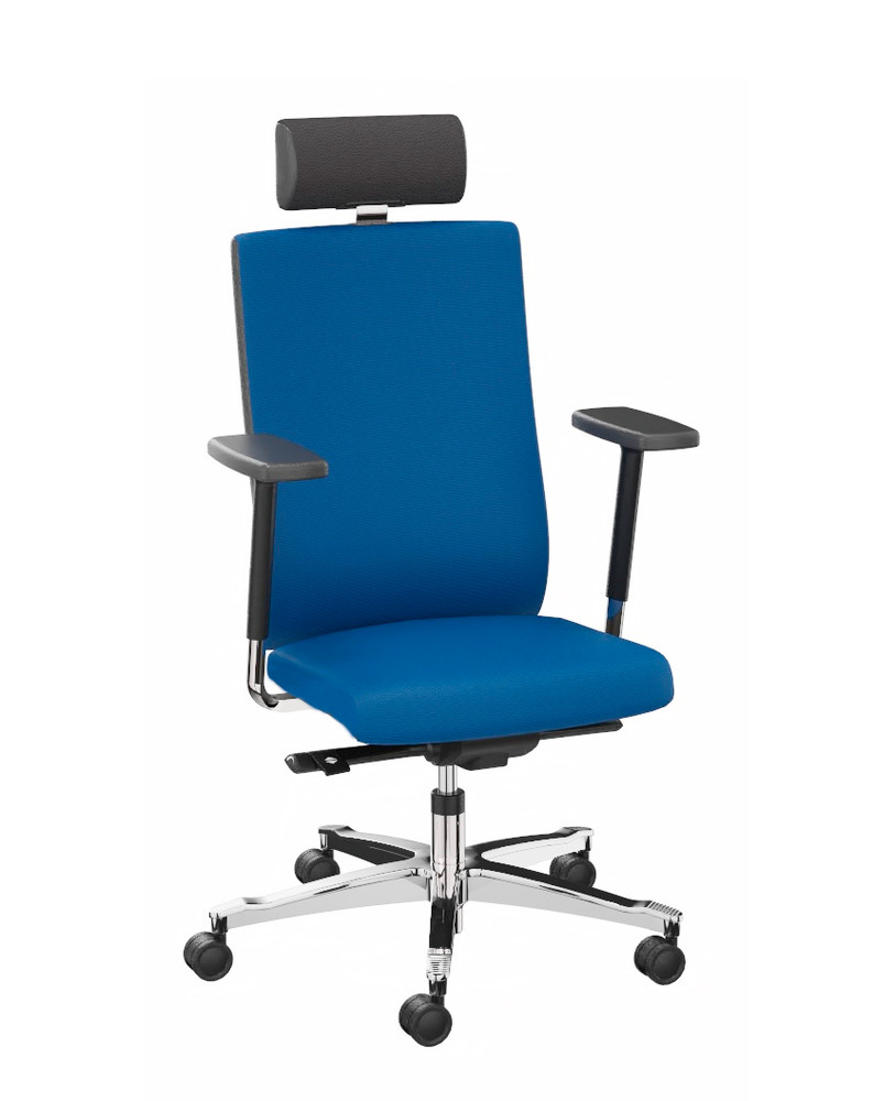 Pracovní židle pro nepřetržitý provoz, potah modrý
