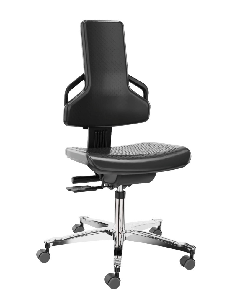 Pracovná stolička Premium, PU, hliníková krížová noha