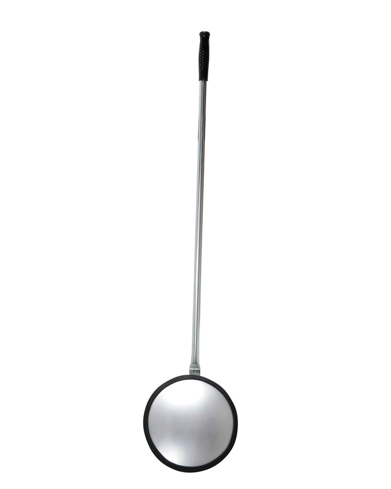 Inspection Mirror Convex 8" 35" Angled Handle Vinyl Grip