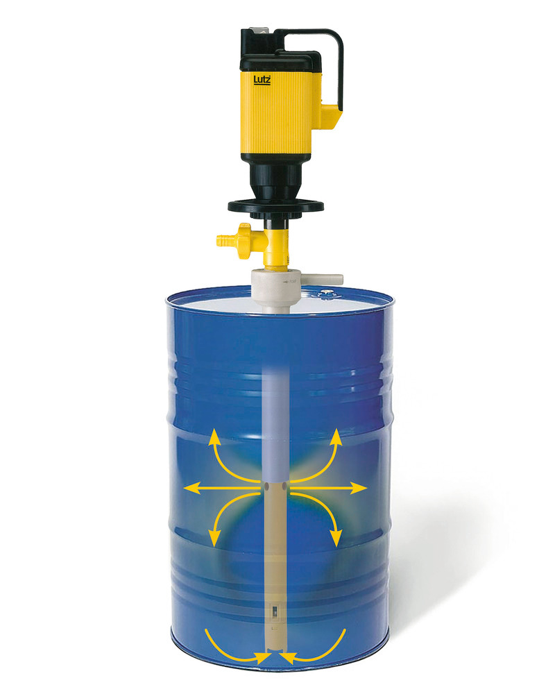 Combination Drum Pump & Mixer for Chemicals PP Tube 39 in