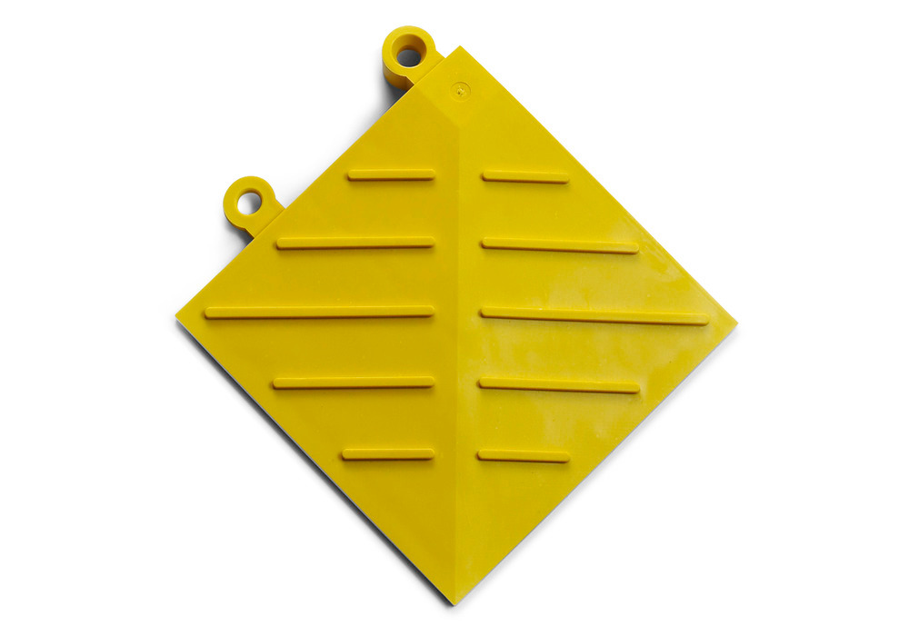 Antivermoeidheidstegel veiligheidshoek DF, PVC, geel, 15,2 cm x 15,2 cm