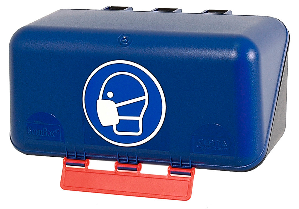 Minibox för andningsskydd, blå