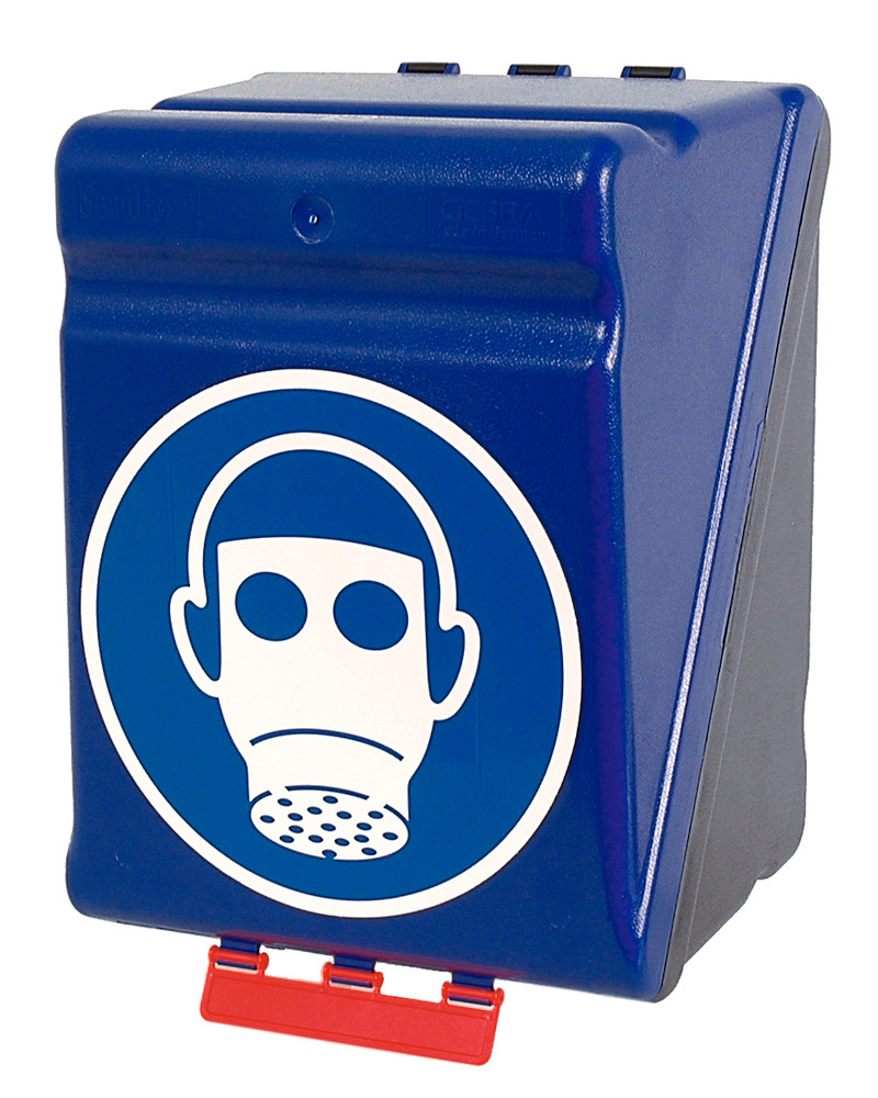 Pojemnik maxi do przechowywania ochrony dróg oddechowych, niebieski