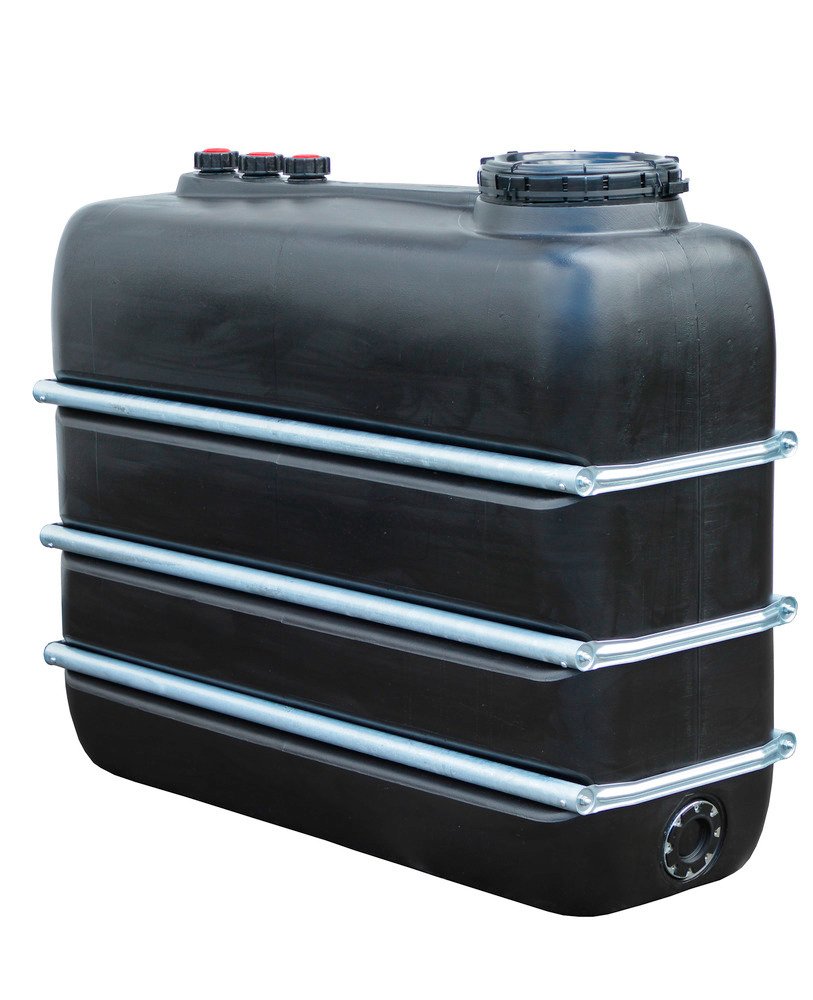 Chemical tank in polyethylene (PE), 2,000 litre volume, black