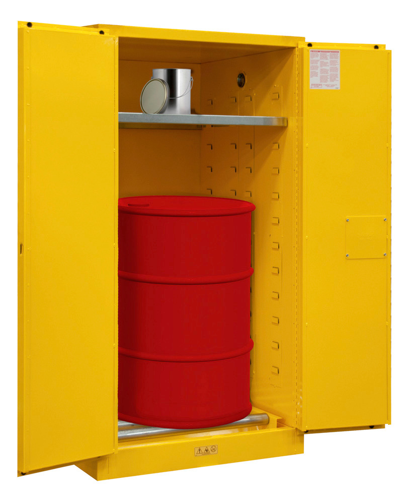 Flammable Safety Cabinet 55 Gallon Drum Vertical Fm Approved Self Closing Door 1055mdsr 50 2461