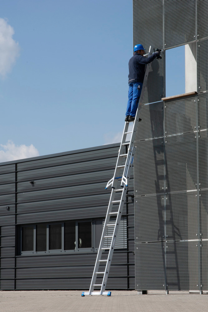 Schiebeleiter Gem TRBS 2121 Aluminium 2 X 12 Sprossen Stufen