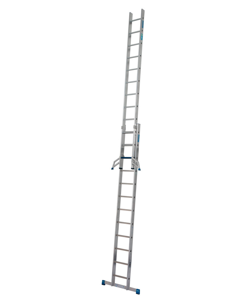Escalera extensible según TRBS 2121, aluminio, 2 x 12 peldaños/escalones