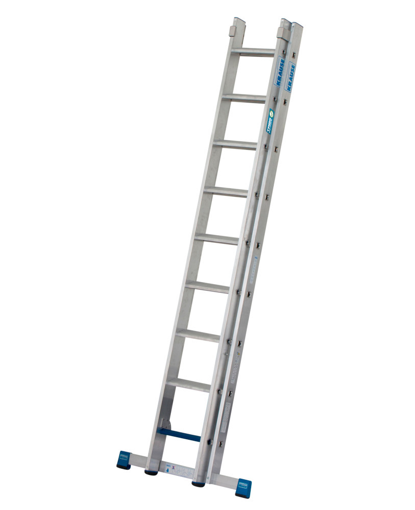 Escalera extensible según TRBS 2121, aluminio, 2 x 9 peldaños/escalones