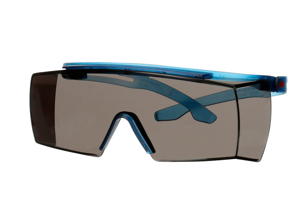 Skyddsglasögon 3M SecureFit 3700, grå, PC-glas, ögonbrynsskydd, SF3702XSGAF-BLU