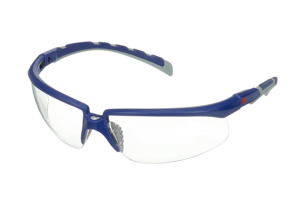 Occhiali di protez. 3M Solus 2000, trasparenti, lente in policarbonato, anti-graffio, S2001ASP-BLU