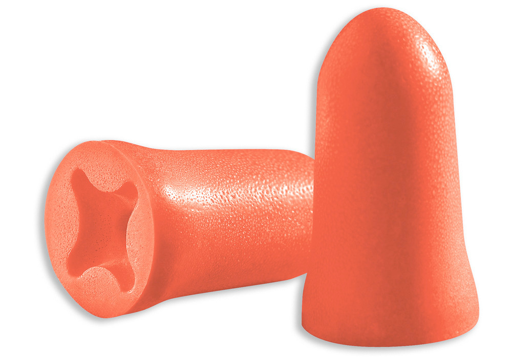 Disposable hearing protection plug uvex com4-fit without cord, SNR 33, light orange, 200 pairs